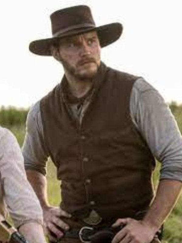 Americans Fashion The Magnificent Seven Chris Pratt Brown Vest