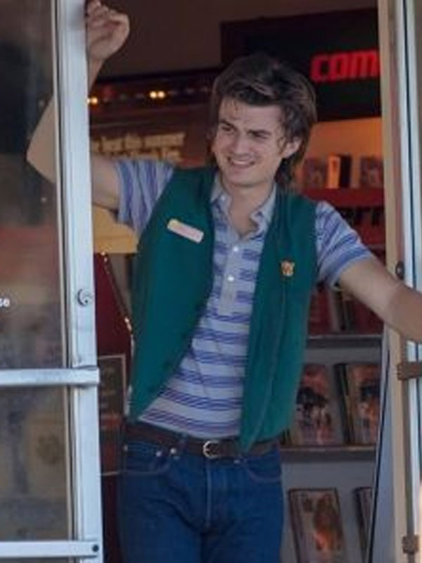 Americans Fashion Stranger Things Joe Keery Green Vest