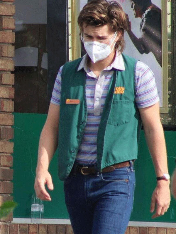 Americans Fashion Stranger Things Joe Keery Green Vest
