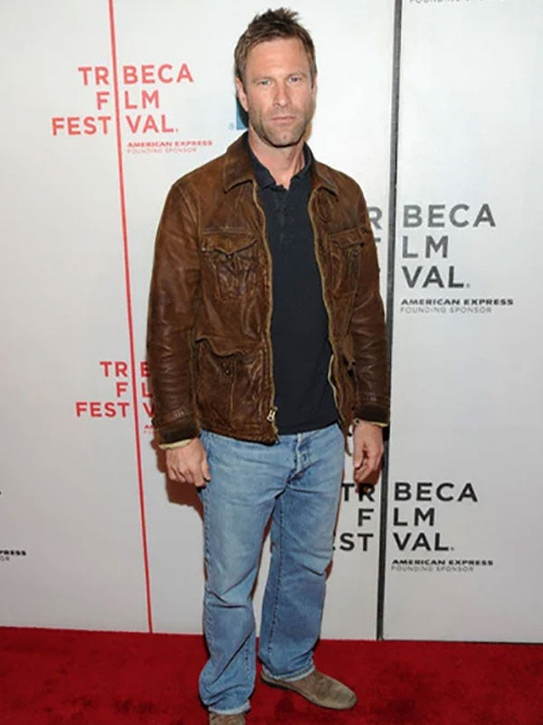 Americans Fashion Aaron Eckhart Brown Jacket