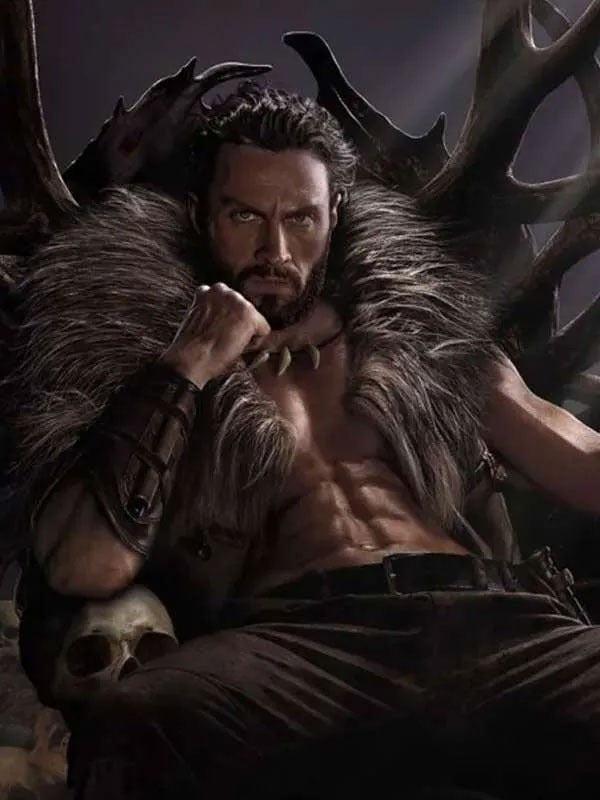 Americans Fashion Kraven The Hunter Aaron Taylor Johnson Brown Vest