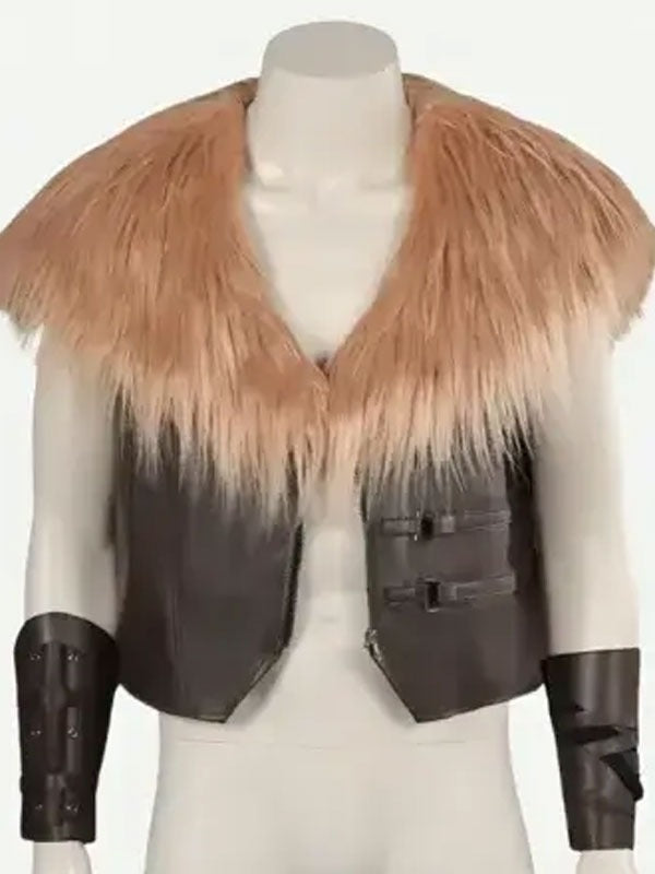 Americans Fashion Kraven The Hunter Aaron Taylor Johnson Brown Vest