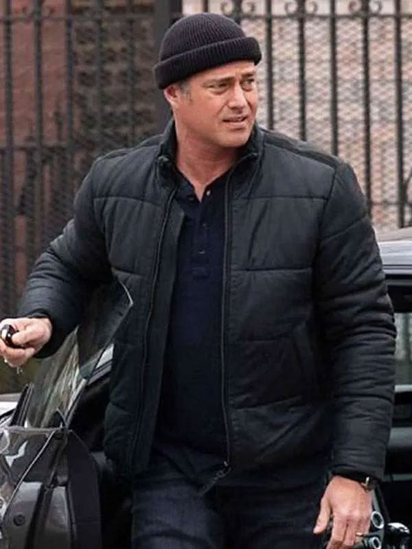 Americans Fashion Chicago Fire S13 Taylor Kinney Black Puffer Jacket