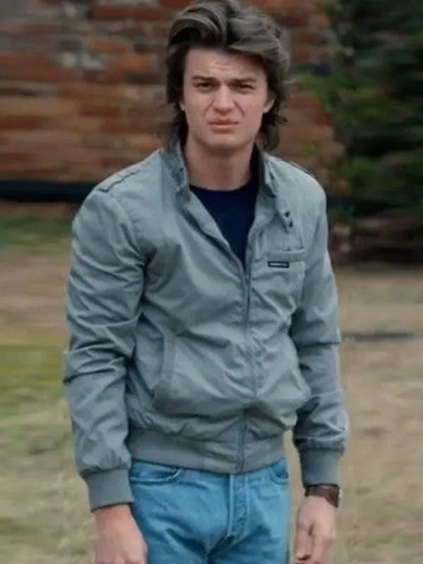 Americans Fashion Stranger Things The Hellfire Club Steve Harrington Gray Jacket