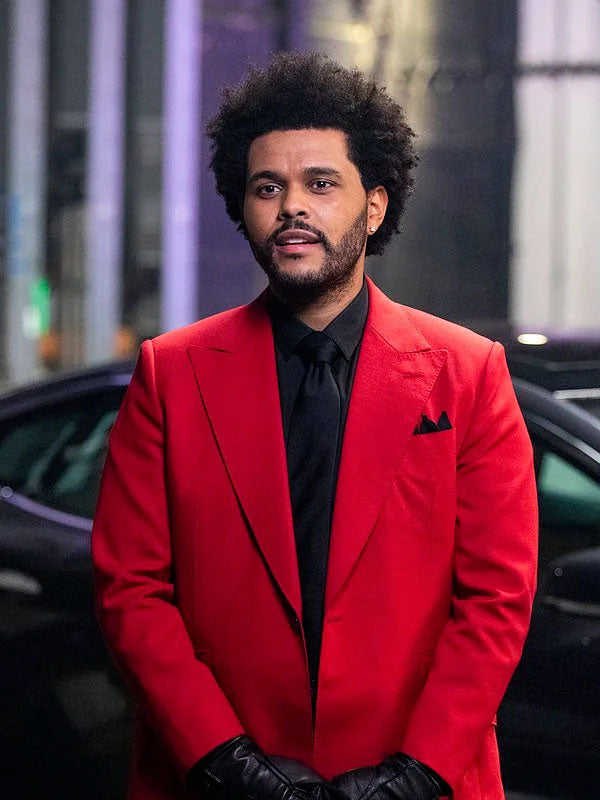 Americans Fashion Blinding Lights The Weeknd Red Coat