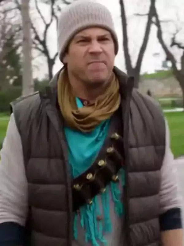 Americans Fashion The Librarians Christian Kane Brown Puffer Vest