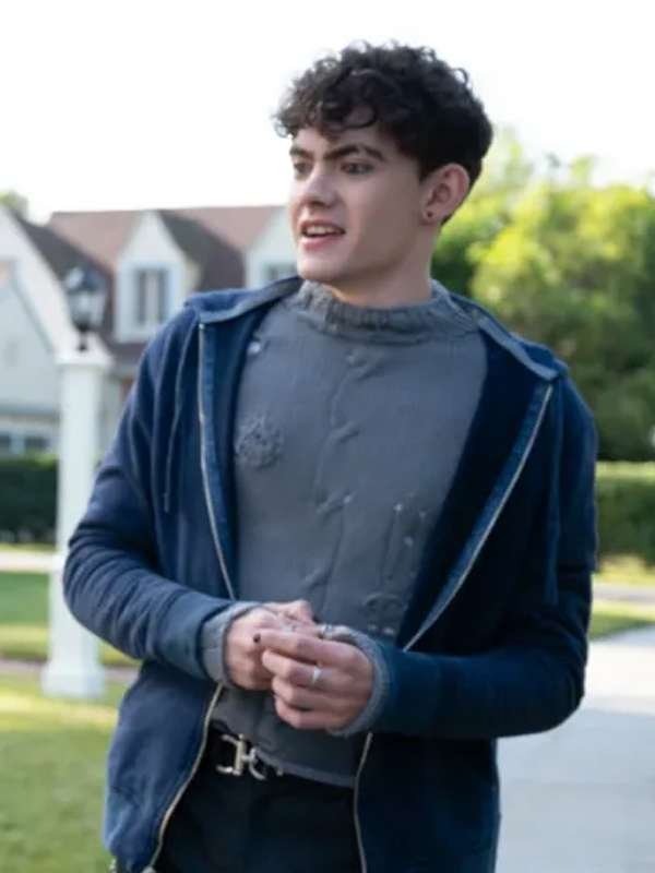 Americans Fashion Agatha All Along 2024 Joe Locke Blue Hoodie