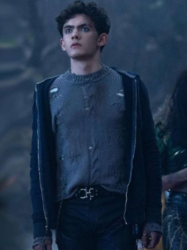 Americans Fashion Agatha All Along 2024 Joe Locke Blue Hoodie