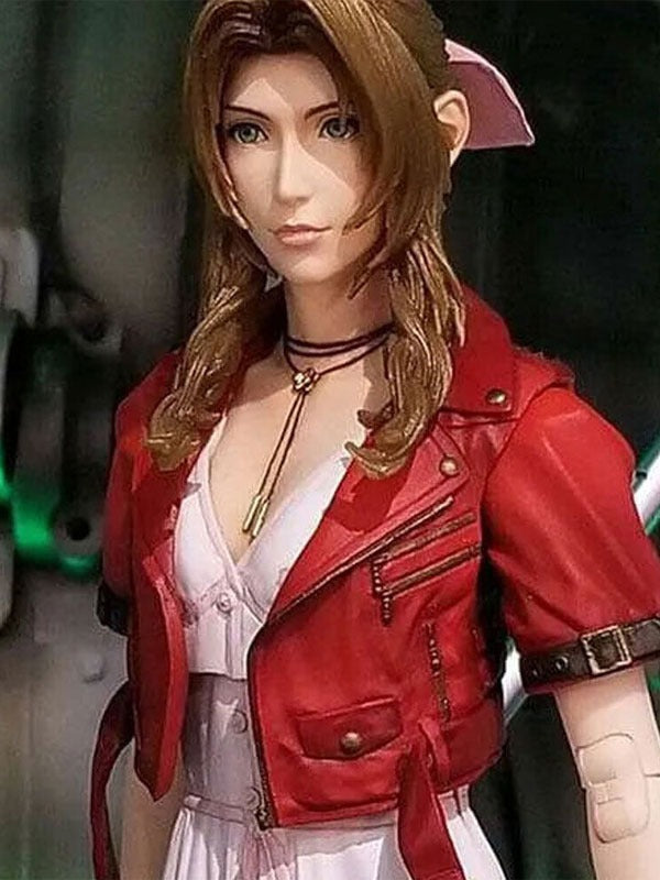 Americans Fashion Final Fantasy 7 Aerith Gainsborough Red Jacket