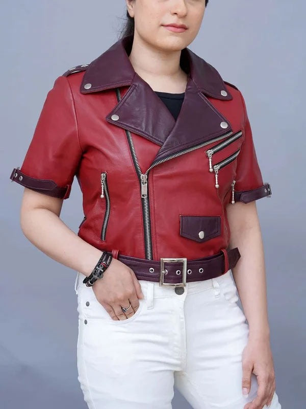 Americans Fashion Final Fantasy 7 Aerith Gainsborough Red Jacket