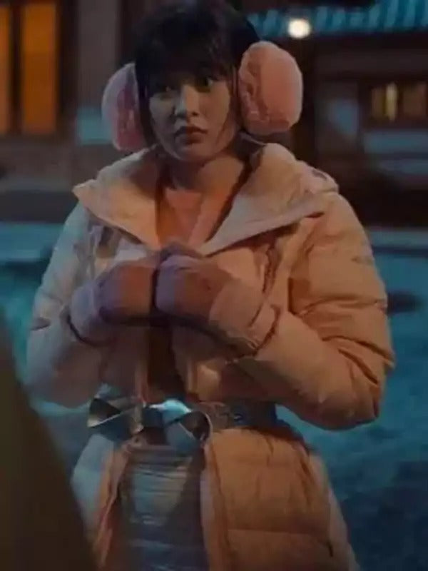 Americans Fashion XO Kitty S02 Han Bi Ryu Pink Puffer Coat