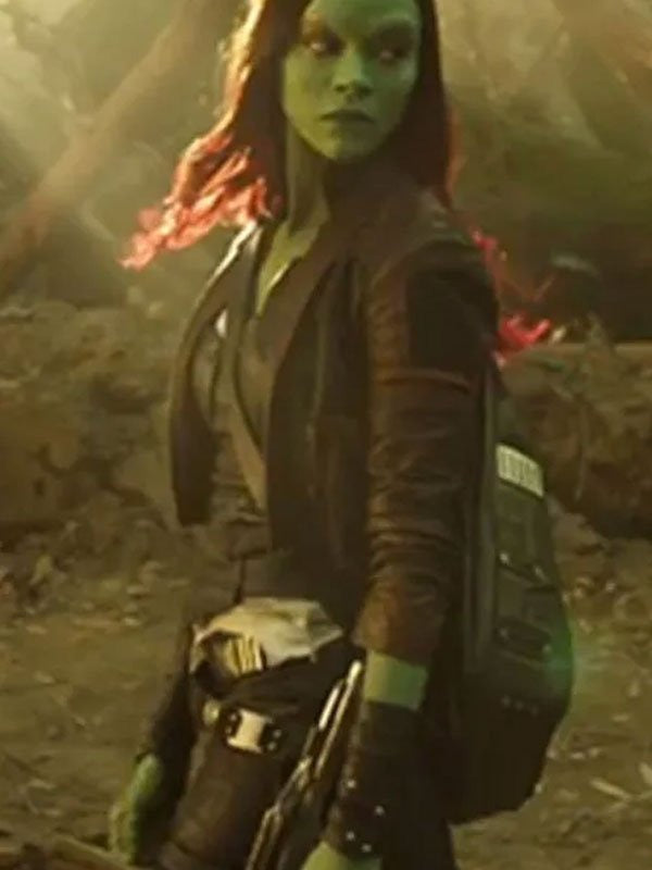 Americans Fashion Guardians of the Galaxy Vol 2 Zoe Saldana Black Coat