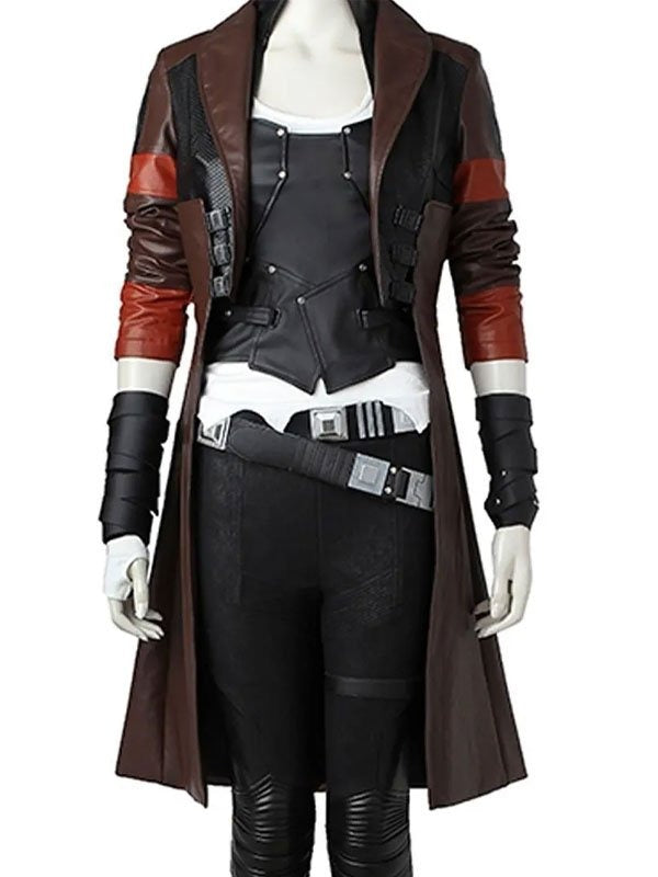 Americans Fashion Guardians of the Galaxy Vol 2 Zoe Saldana Black Coat